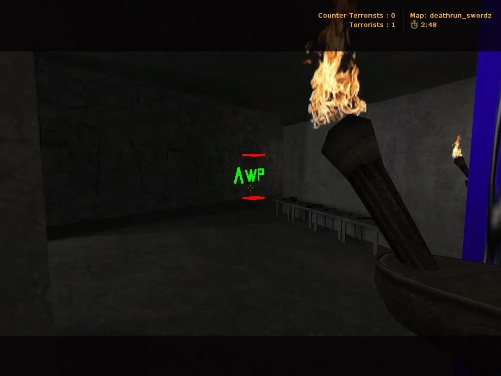 Скриншот  deathrun_swordz для CS 1.6: точки, тайминги и подсказки по прохождению