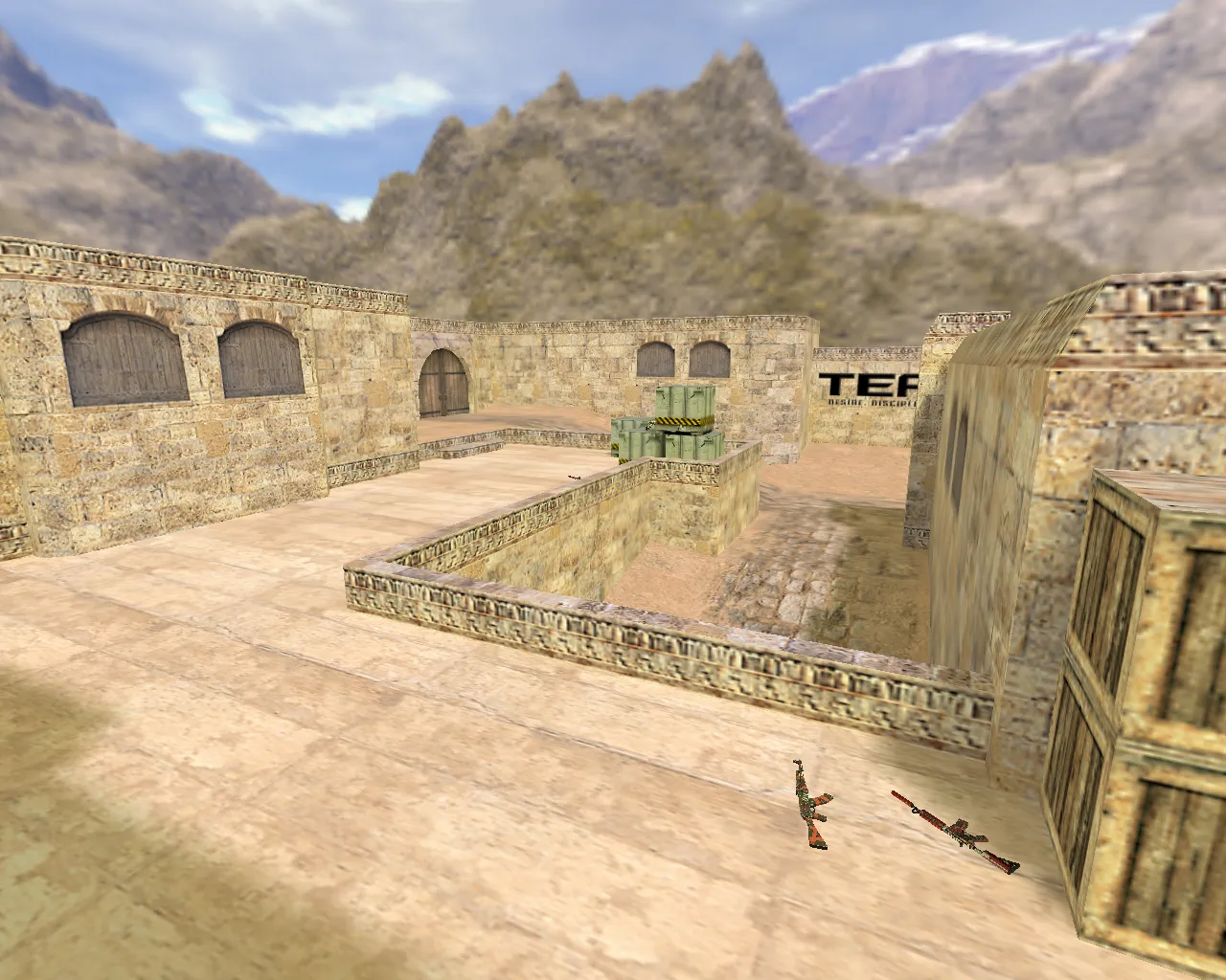 Скриншот  Карта 3d_aim_dust2 для CS 1.6: прицеливание, тренировка хедов и отработка спрея