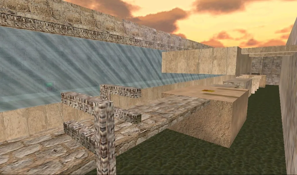 Скриншот  deathrun_golddust для CS 1.6: тактики, точки, нав для ботов и оптимизация карты