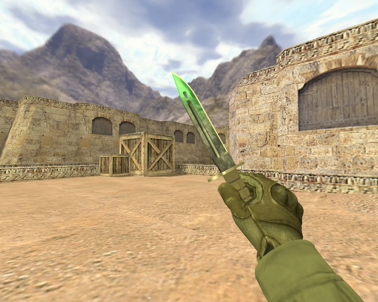 Скриншот Модель «Штык-нож Гамма-волны» v_ и p_ для CS 1.6: звуки, анимация осмотра и качество текстур