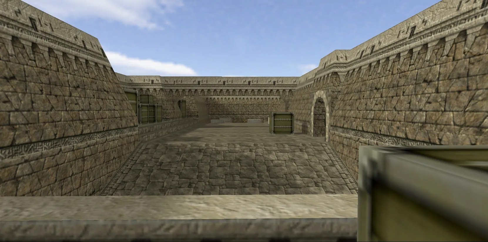 Скриншот Карта de_achient для CS 1.6: тактики за T и CT, точки, .nav, оптимизация wpoly/epoly