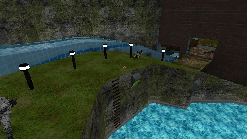 Скриншот  Карта de_indoorpool для CS 1.6: Тактические преимущества и особенности