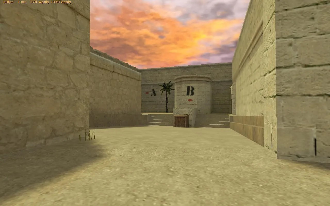 Скриншот Карта de_dually для CS 1.6: тактика за Т и КТ, точки, .nav для ботов и оптимизация wpoly/epoly