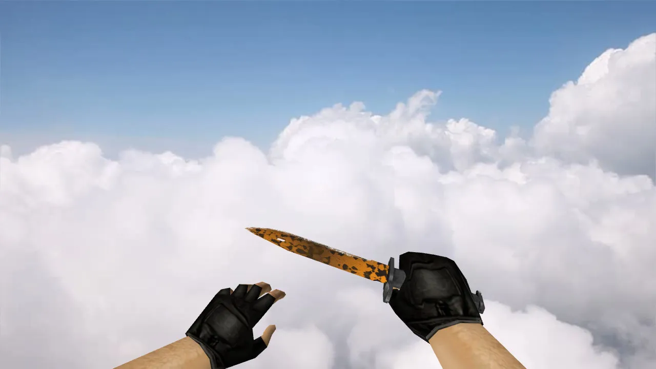 Скриншот Модель ножа Bayonet «Реактор» для CS 1.6: v_ и p_ модели, звуки, анимация осмотра, текстуры