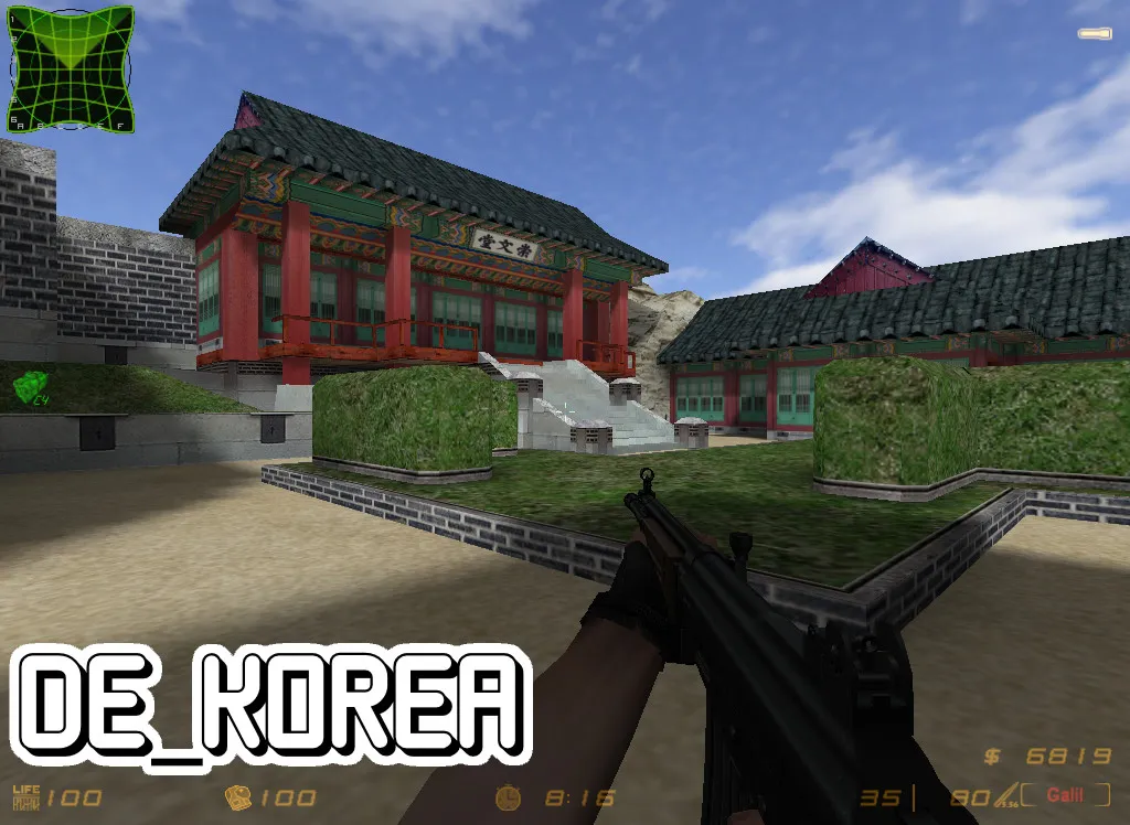 Скриншот  Карта de_korea для CS 1.6: Тактический геймплей и баланс сторон
