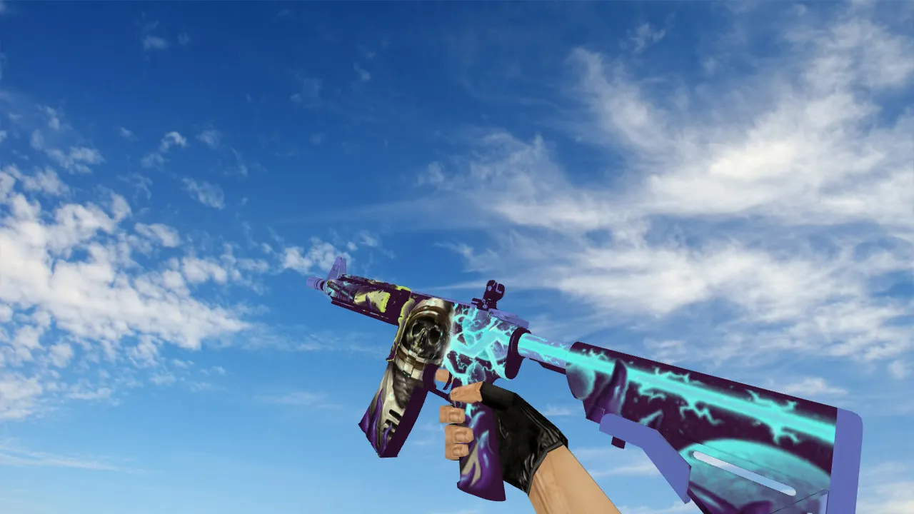 Скриншот М4А1 «Безлюдный космос» модель для CS 1.6: v_ p_ w_ файлы, звук, анимация осмотра