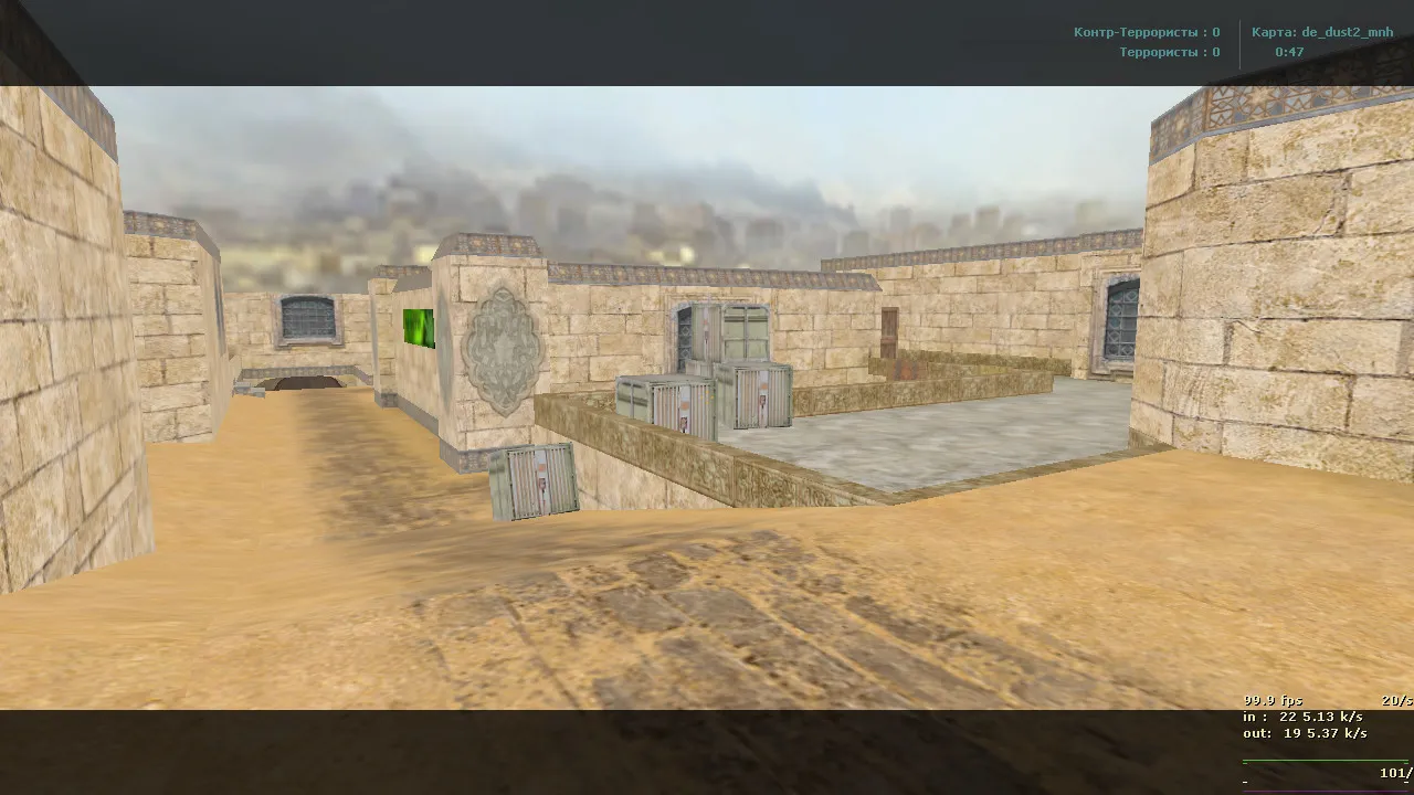 Скриншот  de_dust2_mnh для CS 1.6: точная геометрия, баланс сторон и тактика за CT/T