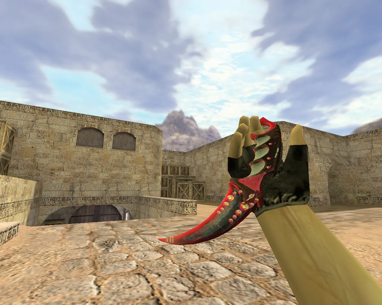 Скриншот Модель ножа «Керамбит Красный мечтатель» v_ для CS 1.6: p_ w_ файлы, звуки, анимация осмотра