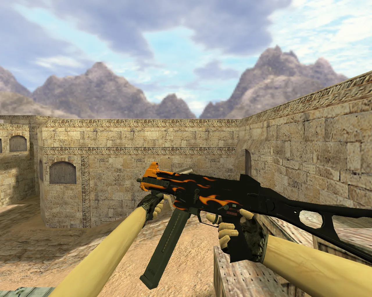 Скриншот Модель «UMP-45 Пламя» для CS 1.6 - Уникальный стиль в игре