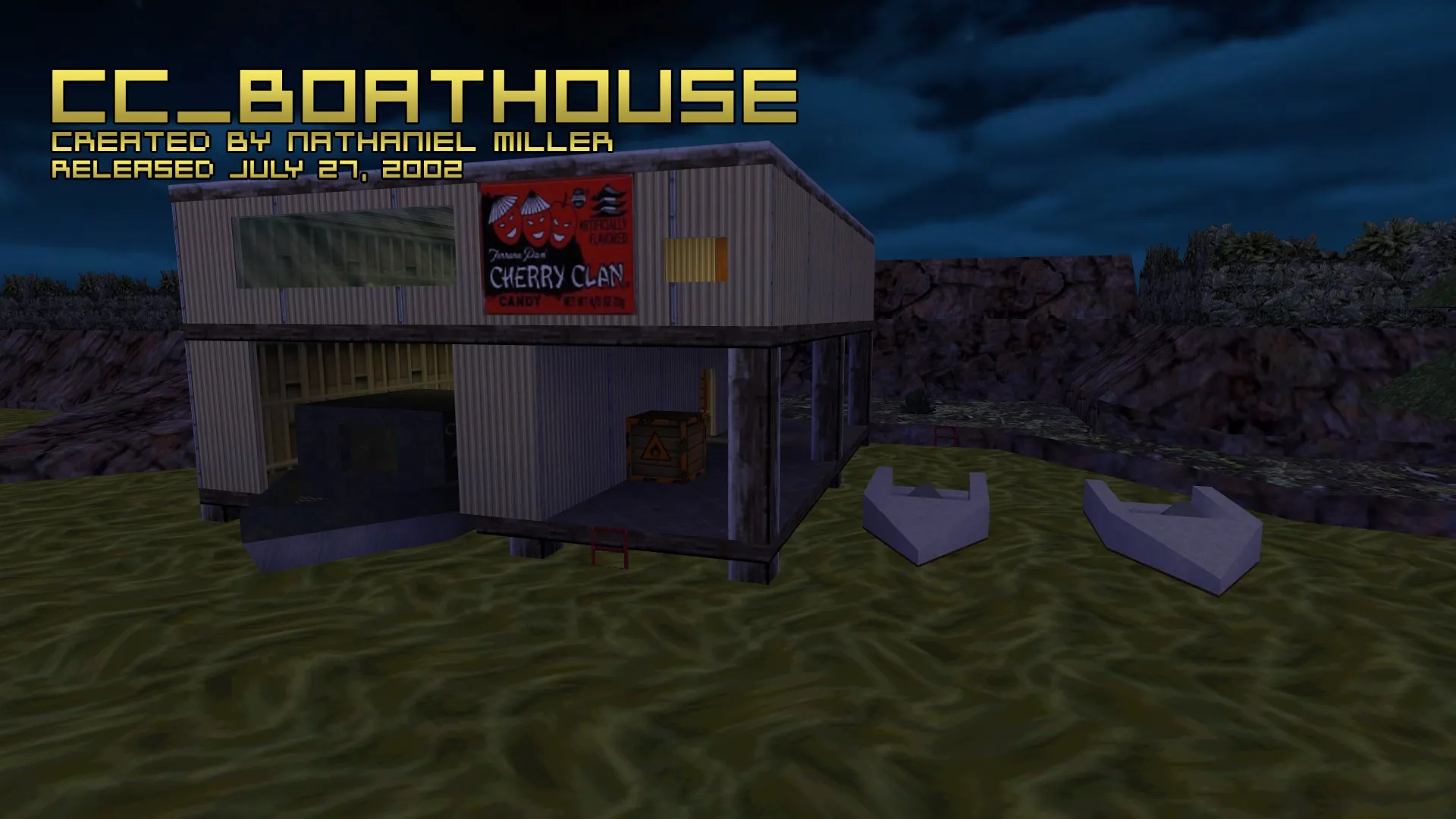 Скриншот  Карта cc_boathouse для CS 1.6: тактика за CT и T, точки, .nav для ботов, оптимизация wpoly/epoly