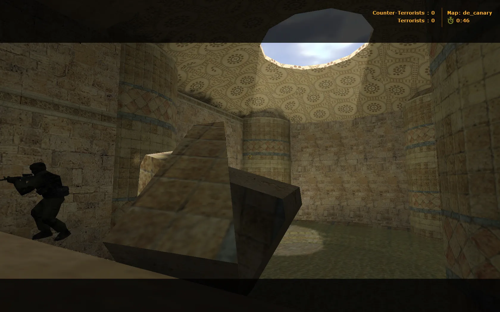 Скриншот Карта de_canary для CS 1.6: баланс сторон, точки под Т/КТ, .nav для ботов, оптимизация wpoly/epoly