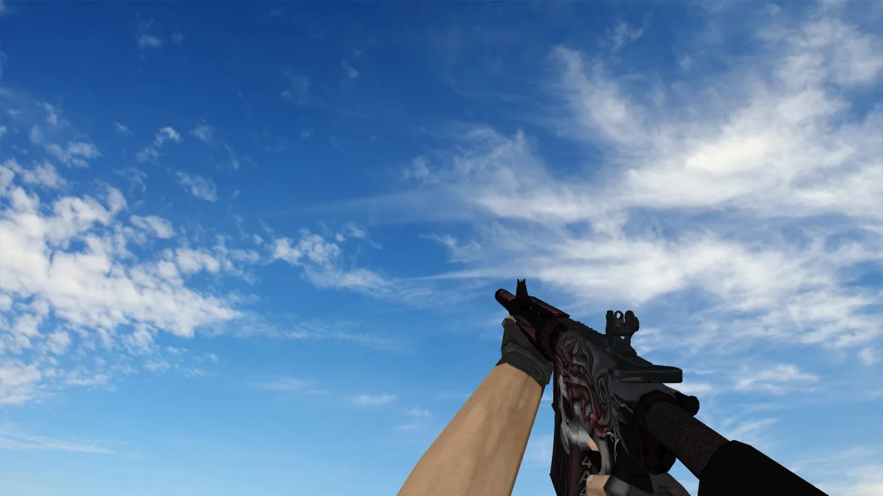 Скриншот Модель M4A4 Death Walker v_m4a4 p_m4a4 w_m4a4 для CS 1.6: звуки, анимация осмотра и качество текстур