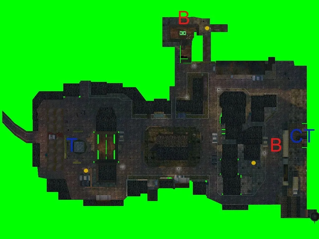 Скриншот  de_downtown для CS 1.6: установка карты, .nav для ботов, оптимизация и настройки сервера