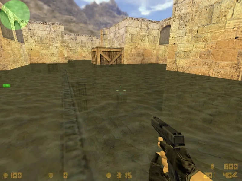 Скриншот  de_dust25 карта для CS 1.6: точки, раунды за CT/T, оптимизация wpoly/epoly и .nav для ботов