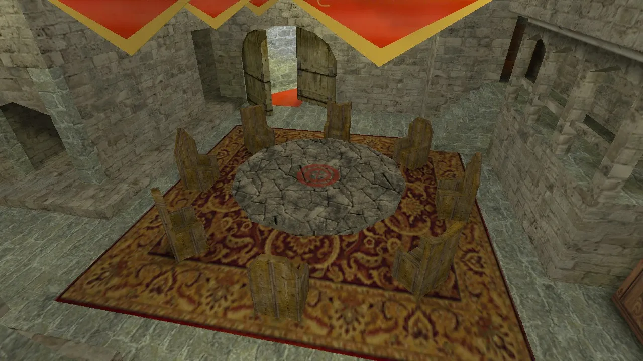 Скриншот de_17b_castle_v1 — DE карта для CS 1.6: тактика сторон, точки, .nav и оптимизация