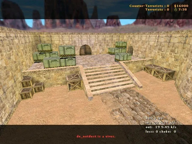 Скриншот Карта de_notdust для CS 1.6: оптимизация и тактика