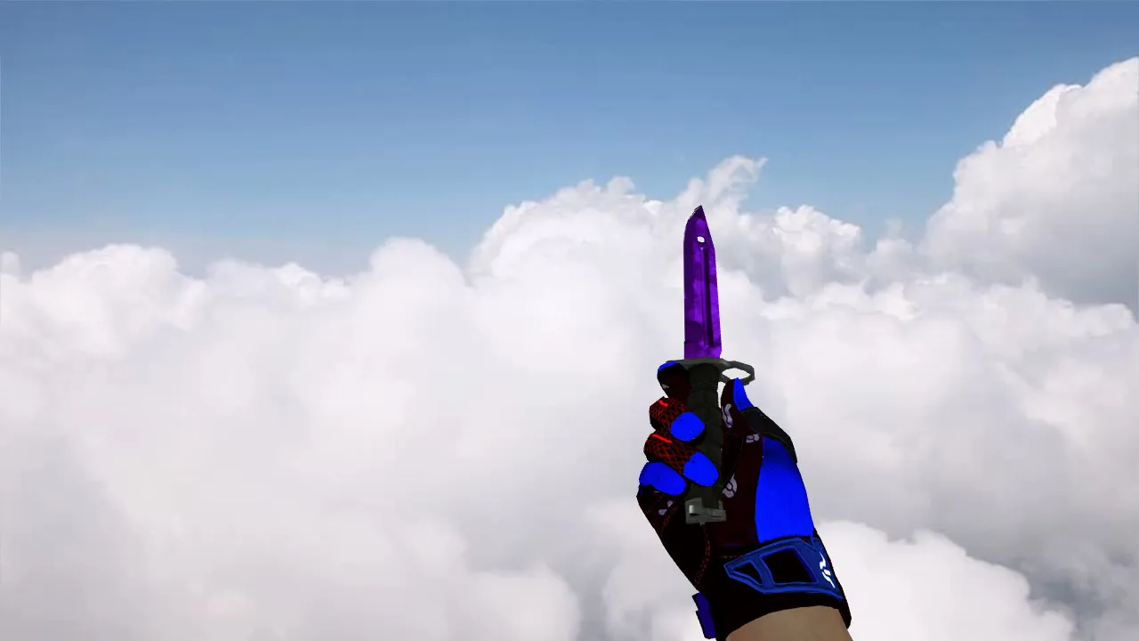 Скриншот Модель ножа «Штык-нож Doppler Sapphire» v_knife_p, p_knife, w_knife для CS 1.6: звуки, осмотр, текстуры и настройка