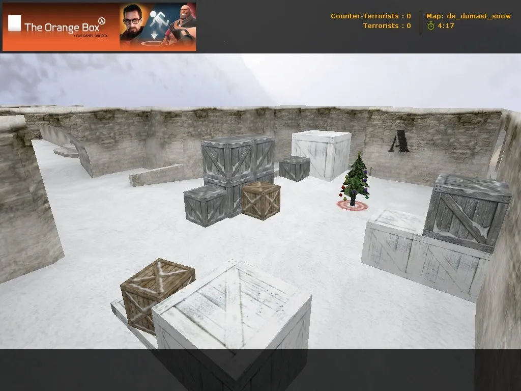 Скриншот  Карта de_dumast_snow для CS 1.6: баланс сторон, точки, оптимизация, .nav и настройки ботов