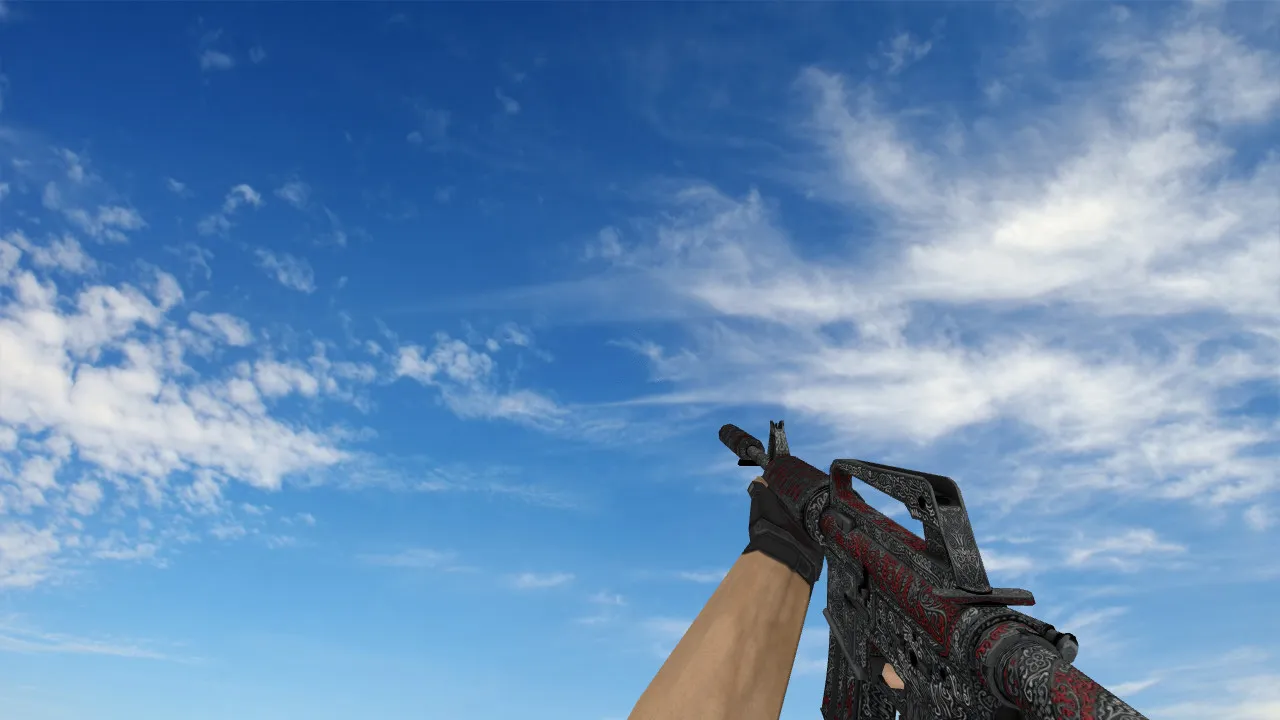 Скриншот Модель M4A1 Steel Plexus Freestyle для CS 1.6: v_m4a1, p_m4a1, w_m4a1, звуки, анимация осмотра