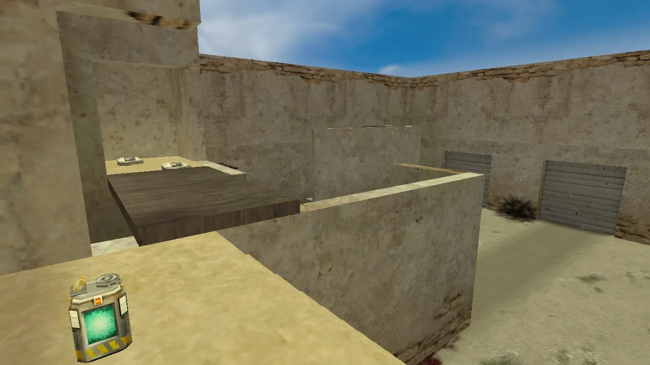 Скриншот  Карта de_ruined_alpha03e для Counter-Strike 1.6 — Тактический анализ и особенности
