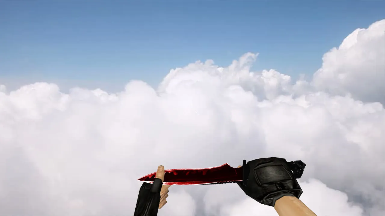 Скриншот Модель ножа Default Knife Duality Red v_default для CS 1.6: w_ и p_ модели, звук, анимация осмотра, текстуры