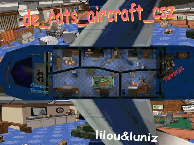 Скриншот  Карта de_rats_aircraft_csz для CS 1.6 - Погружение в мир миниатюр