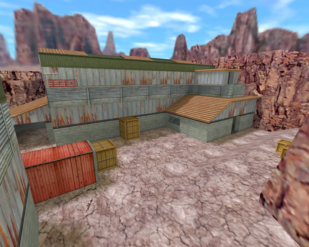 Скриншот  Карта 3d_aim_nuke для CS 1.6: тренировка прицела, точки спавна, навигация для ботов и оптимизация