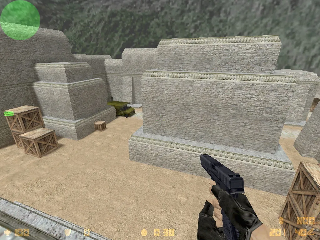 Скриншот  Карта de_aztec_assault для CS 1.6: точки, маршруты, .nav для ботов и оптимизация wpoly/epoly