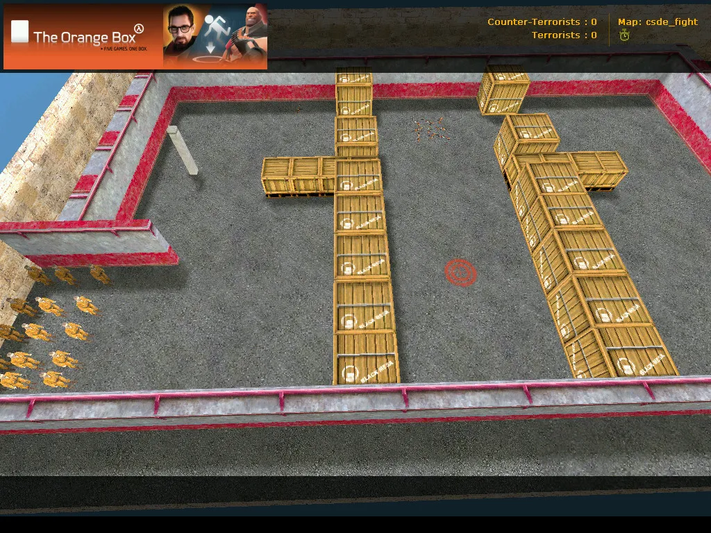 Скриншот csde_fight карта для CS 1.6: тактика CT/T, точки, .nav и оптимизация wpoly/epoly