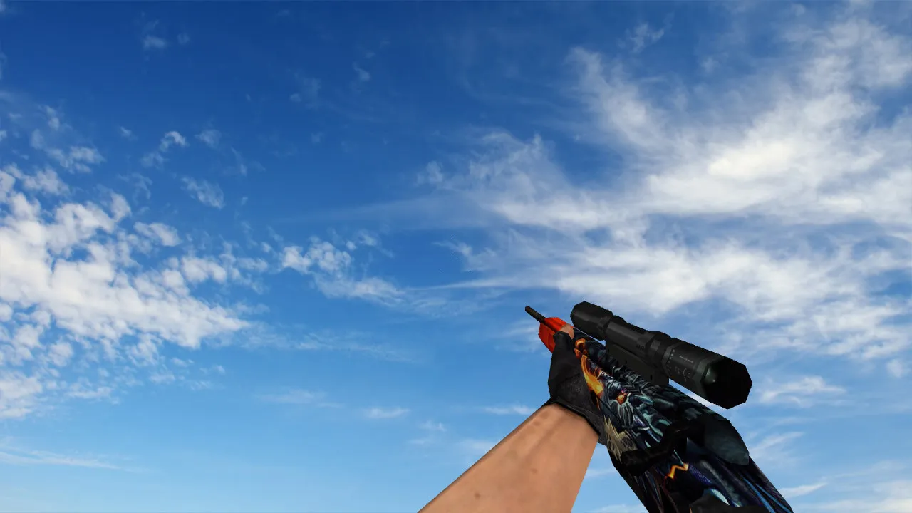 Скриншот Модель «Default Scout «Пламя дракона»» для CS 1.6