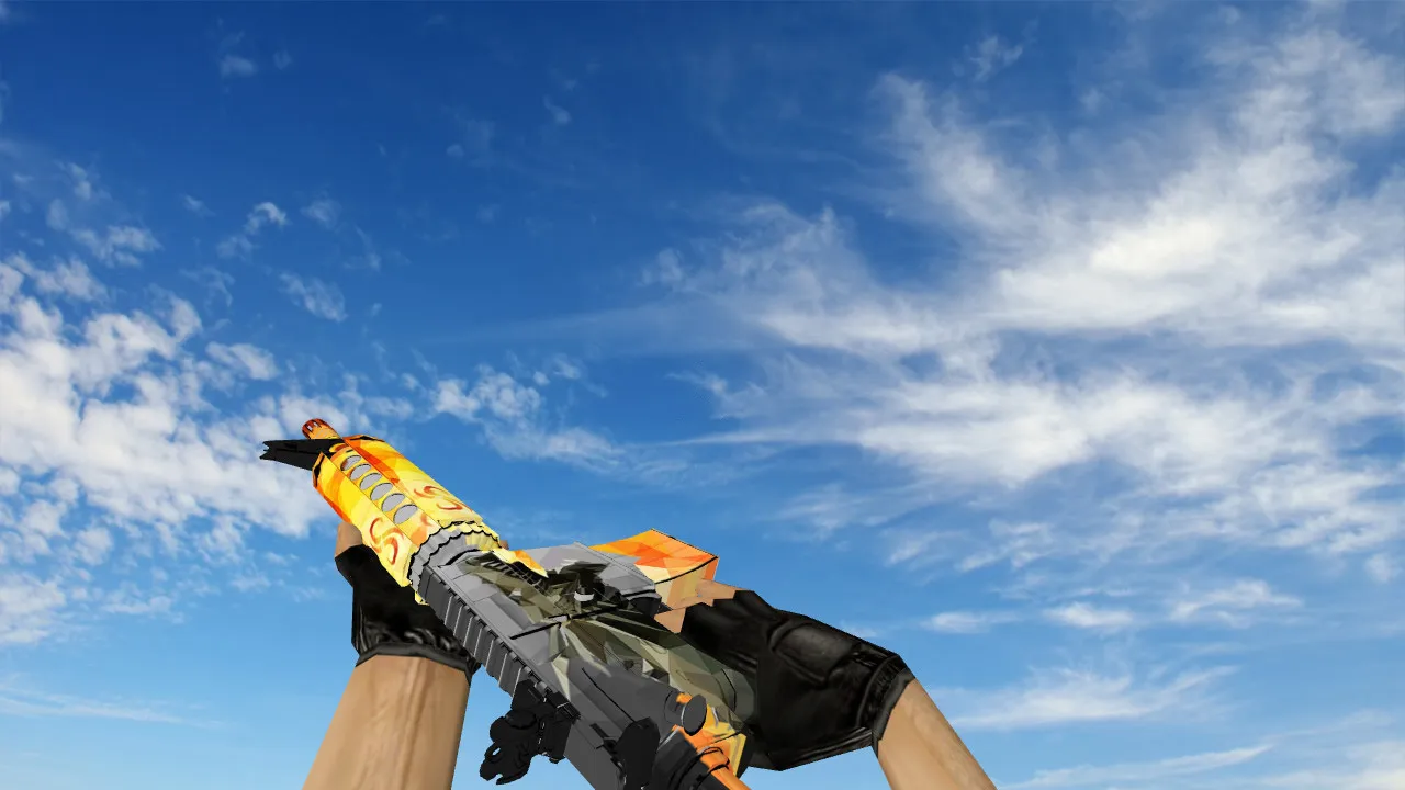 Скриншот Модель v_m4a4 Hellraiser, p_m4a4 и w_m4a4 для CS 1.6: звуки, анимация осмотра, текстуры и настройка