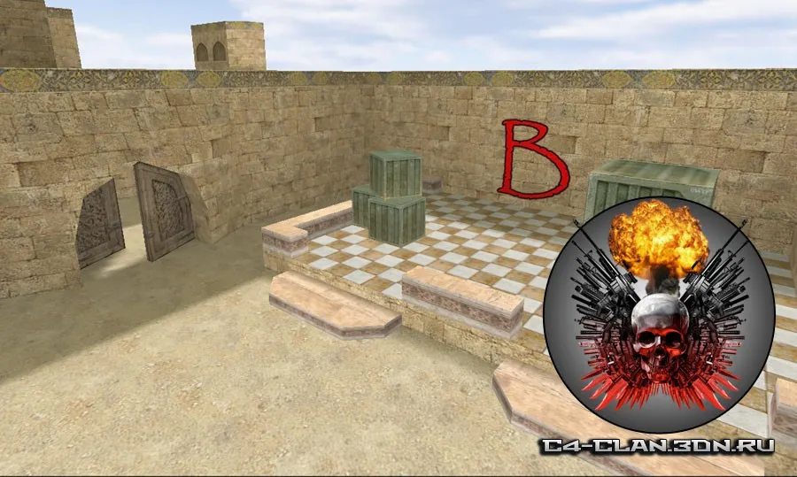 Скриншот  de_c4 карта для CS 1.6: точки, спавны, .nav для ботов, оптимизация wpoly/epoly