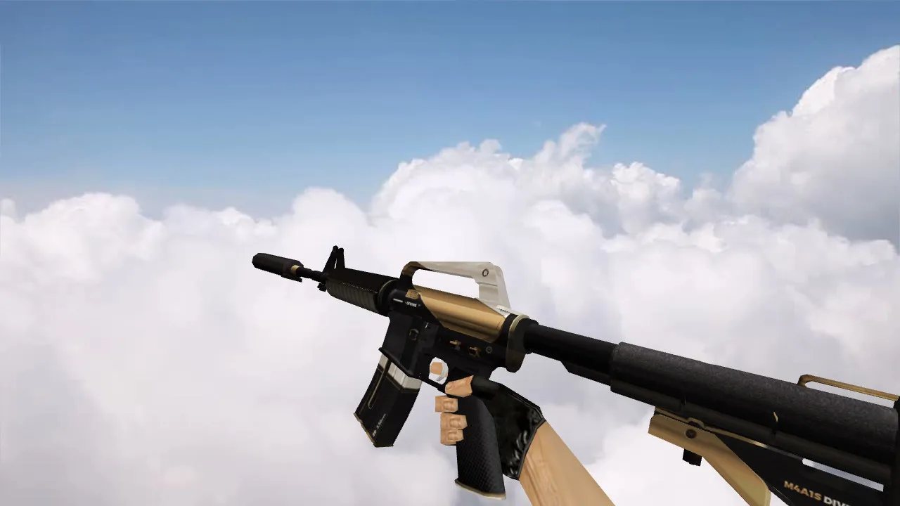 Скриншот Модель «M4A1 Divine» v_m4a1, p_m4a1, w_m4a1 для CS 1.6: звуки, анимация осмотра, текстуры