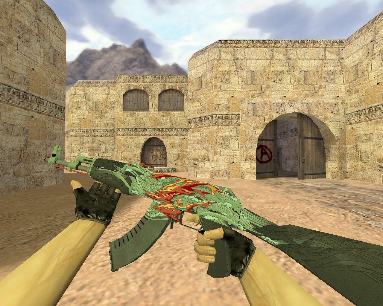 Скриншот Модель АК-47 Аквамариновая месть для CS 1.6 - Скачать и установить