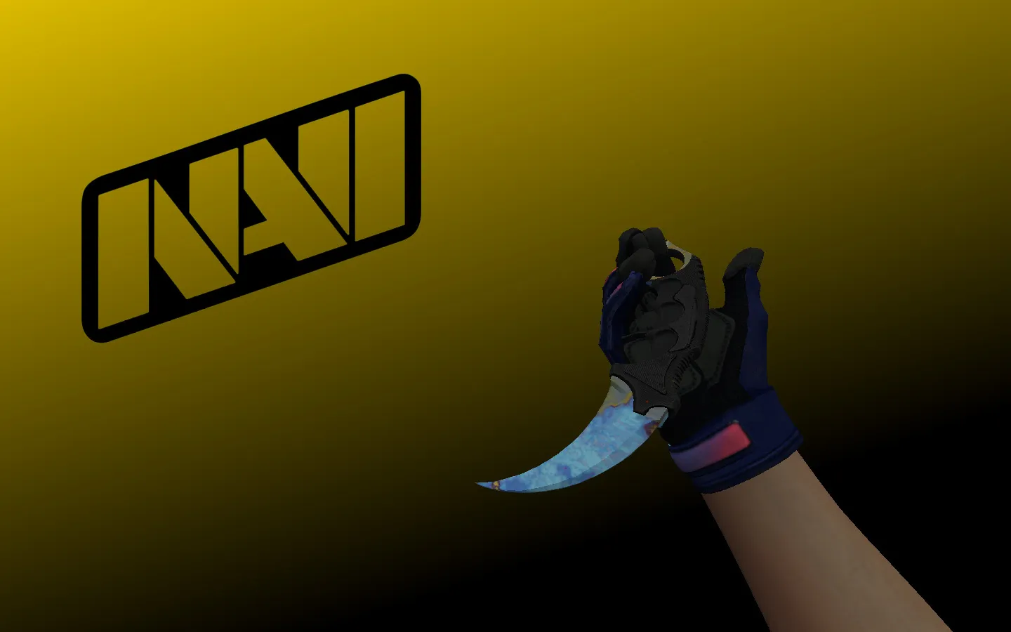 Скриншот  Инвентарь Navi Flamie для CS 1.6: паки оружия v_/p_/w_ модели, звуки, анимация осмотра, перчатки и нож