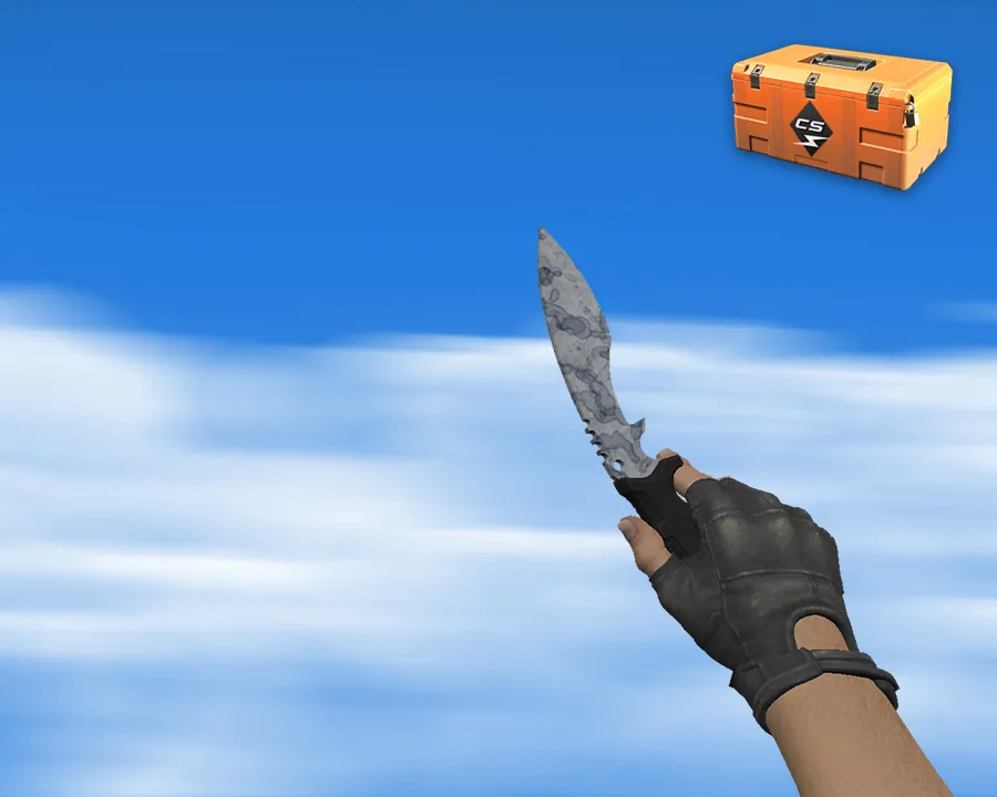 Скриншот Кукри | Патина (Stained) v_knife_w.mdl, p_knife_w.mdl и w_knife_w.mdl для CS 1.6 — звуки, анимация осмотра, текстуры