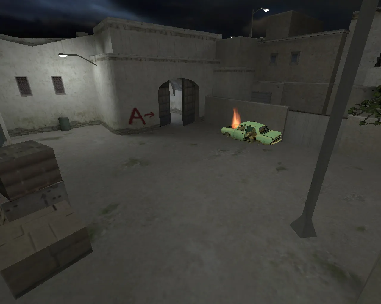 Скриншот css_dust2night_gob1: de_dust2night карта для CS 1.6 — точки, тактика за CT/T и советы по настройке