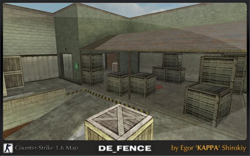 Скриншот  de_fence_rc1 — карта для CS 1.6: точки под контроль, маршруты, .nav для ботов и оптимизация