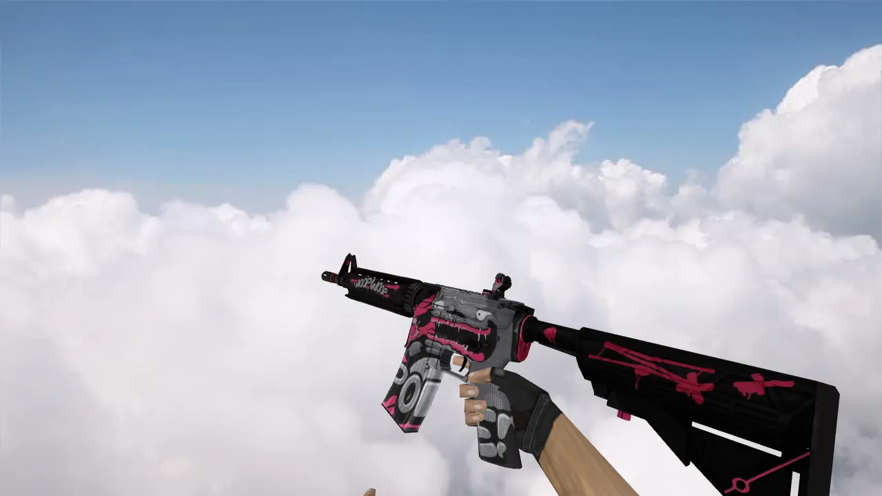 Скриншот Модель M4A1 «M4A4 Woop Woop» v_ p_ w_ для CS 1.6: звуки, анимация осмотра и текстуры