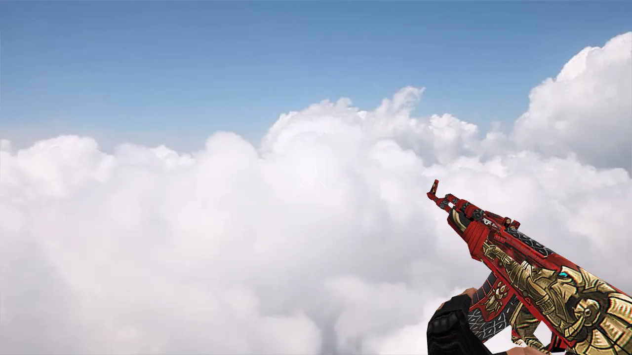 Скриншот Модель v_ p_ w_ Default AK-47 Anubis для CS 1.6: точный осмотр, звуки, текстуры