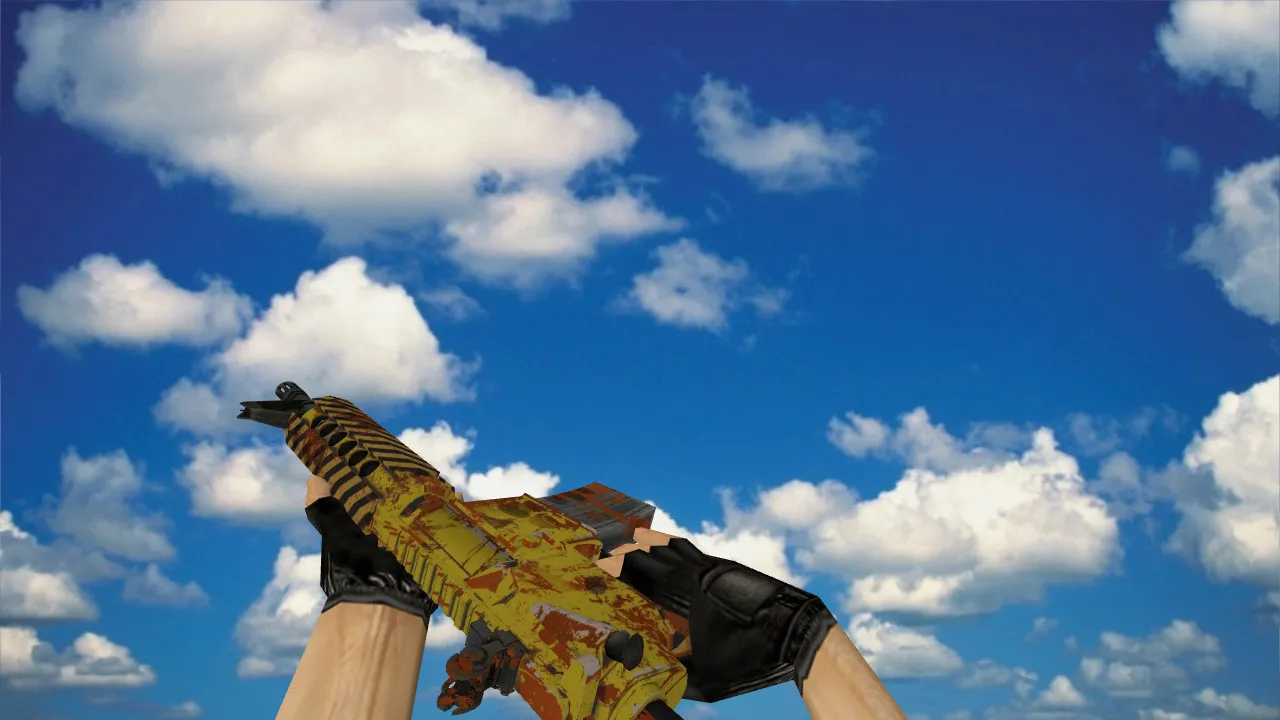 Скриншот М4А1 «M4A4 Machinery» v_ p_ w_ модели для CS 1.6: звуки, анимация осмотра, текстуры и настройка