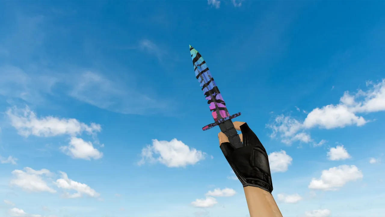 Скриншот Модель ножа v_ p_ w_ M9 Bayonet Superfurry для CS 1.6: звук, анимация осмотра, качество текстур