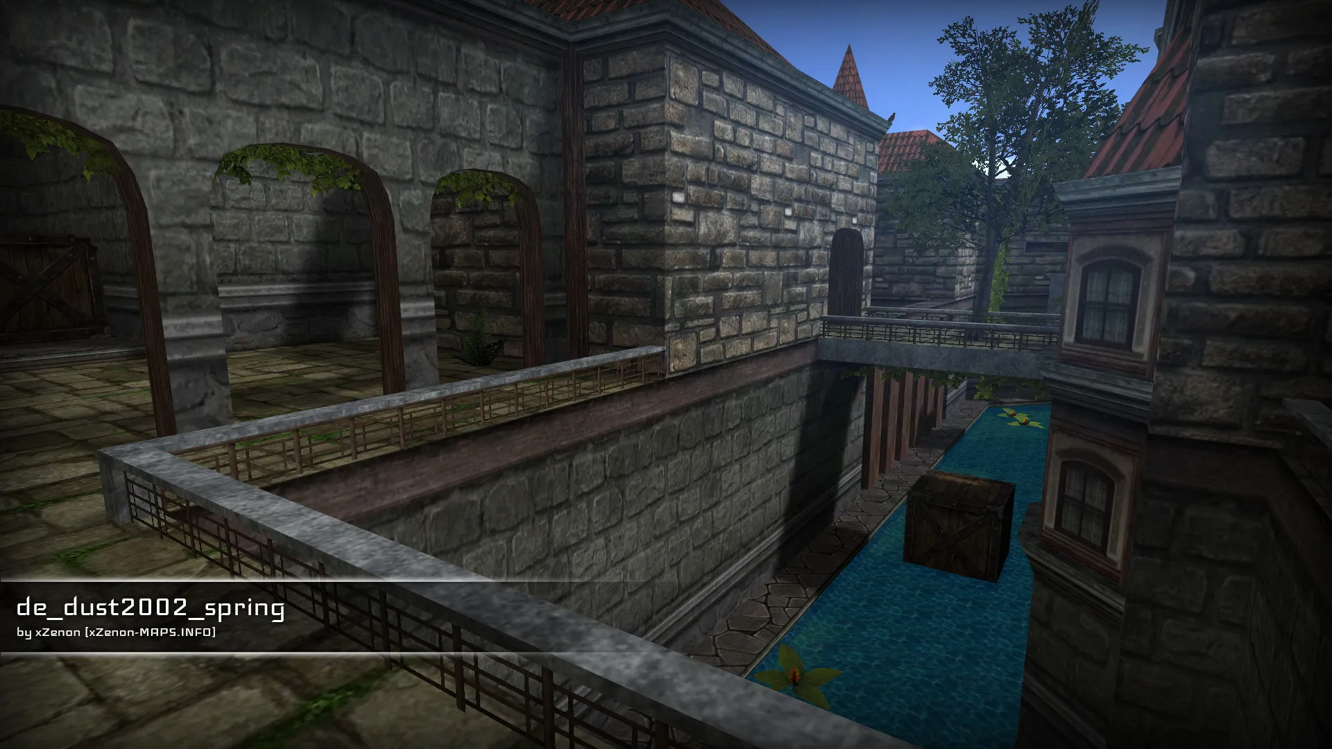 Скриншот  Карта de_dust2002_spring_b1 для CS 1.6: быстрый обзор, точки, тактика, .nav, оптимизация