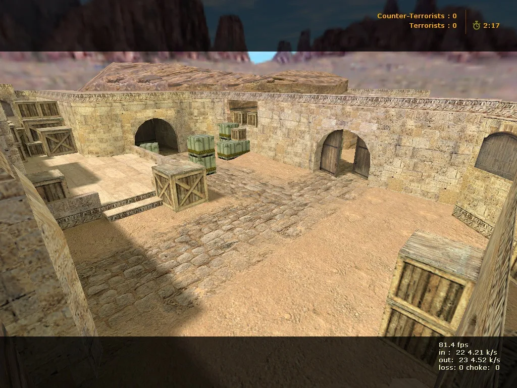 Скриншот  de_dust2_cv — DE карта для CS 1.6: точки, маршруты, .nav для ботов и оптимизация wpoly/epoly