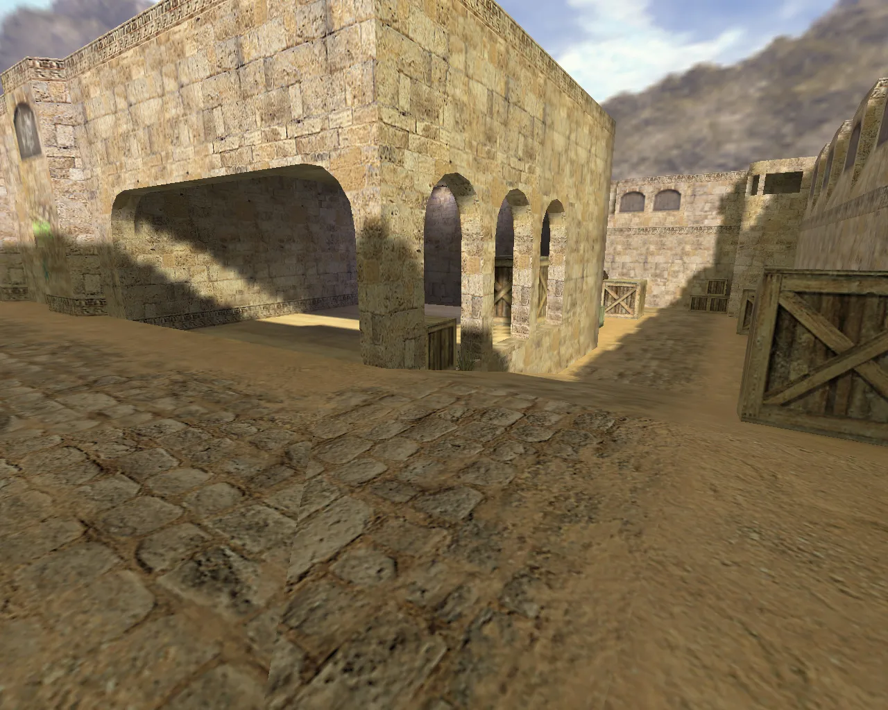 Скриншот de_barcelona карта для CS 1.6: баланс сторон, точки, .nav для ботов и оптимизация wpoly/epoly