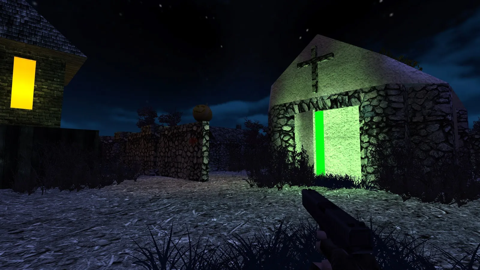 Скриншот  Карта de_halloween_night для CS 1.6: баланс сторон, точки, .nav для ботов, оптимизация wpoly/epoly