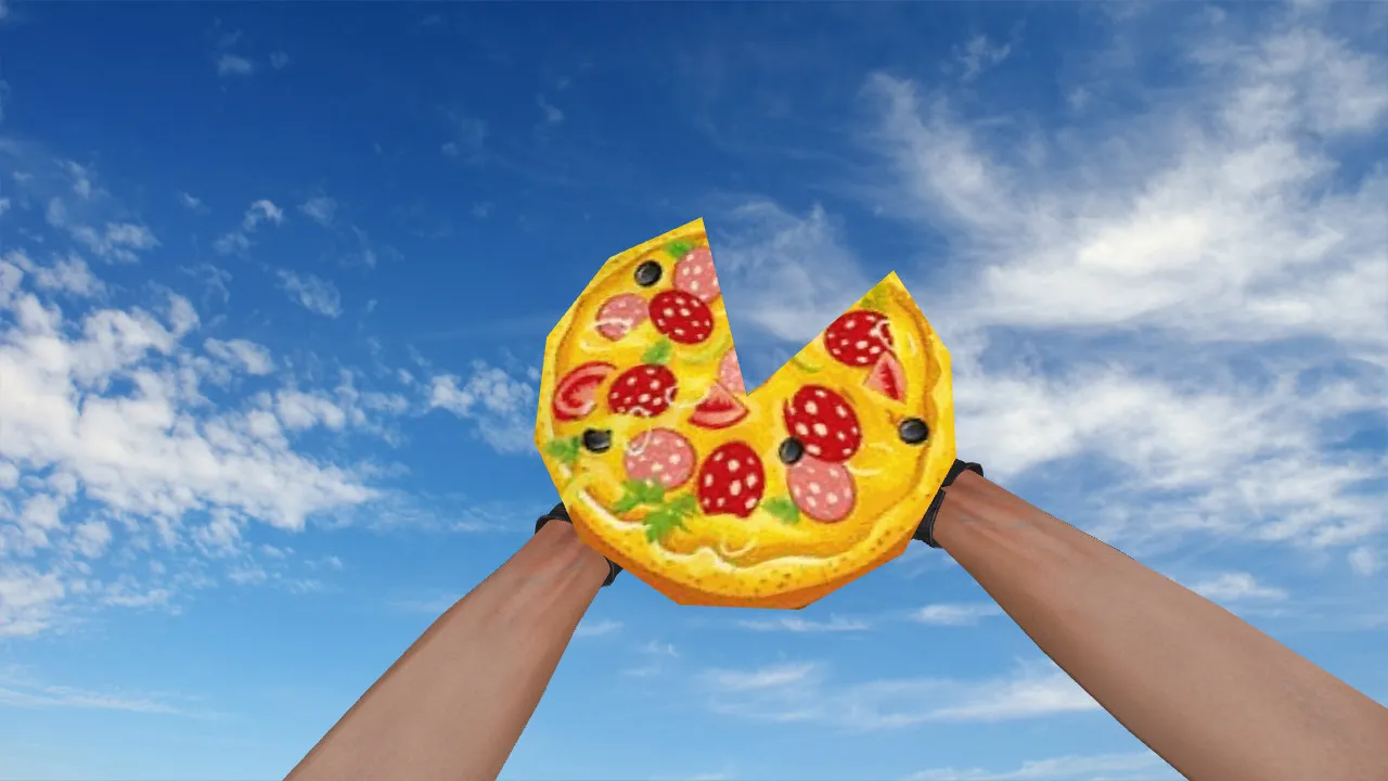 Скриншот Модель «Pizza Grenade» для CS 1.6: v_, p_, w_ гранаты, звуки, анимация осмотра, текстуры и настройка