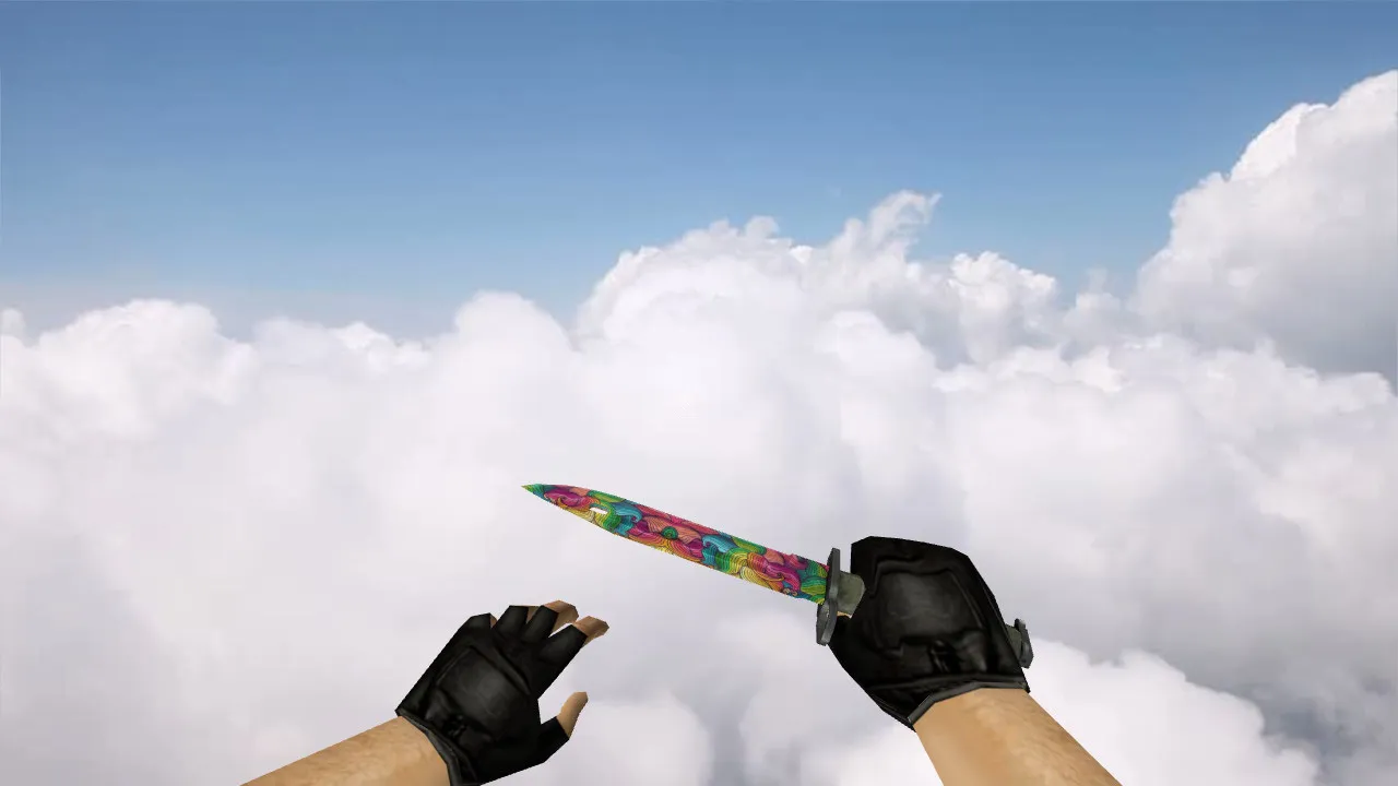 Скриншот Модель «Bayonet Nathlose» для CS 1.6: v_, p_, w_ нож, звуки, анимация осмотра, текстуры и вид в игре