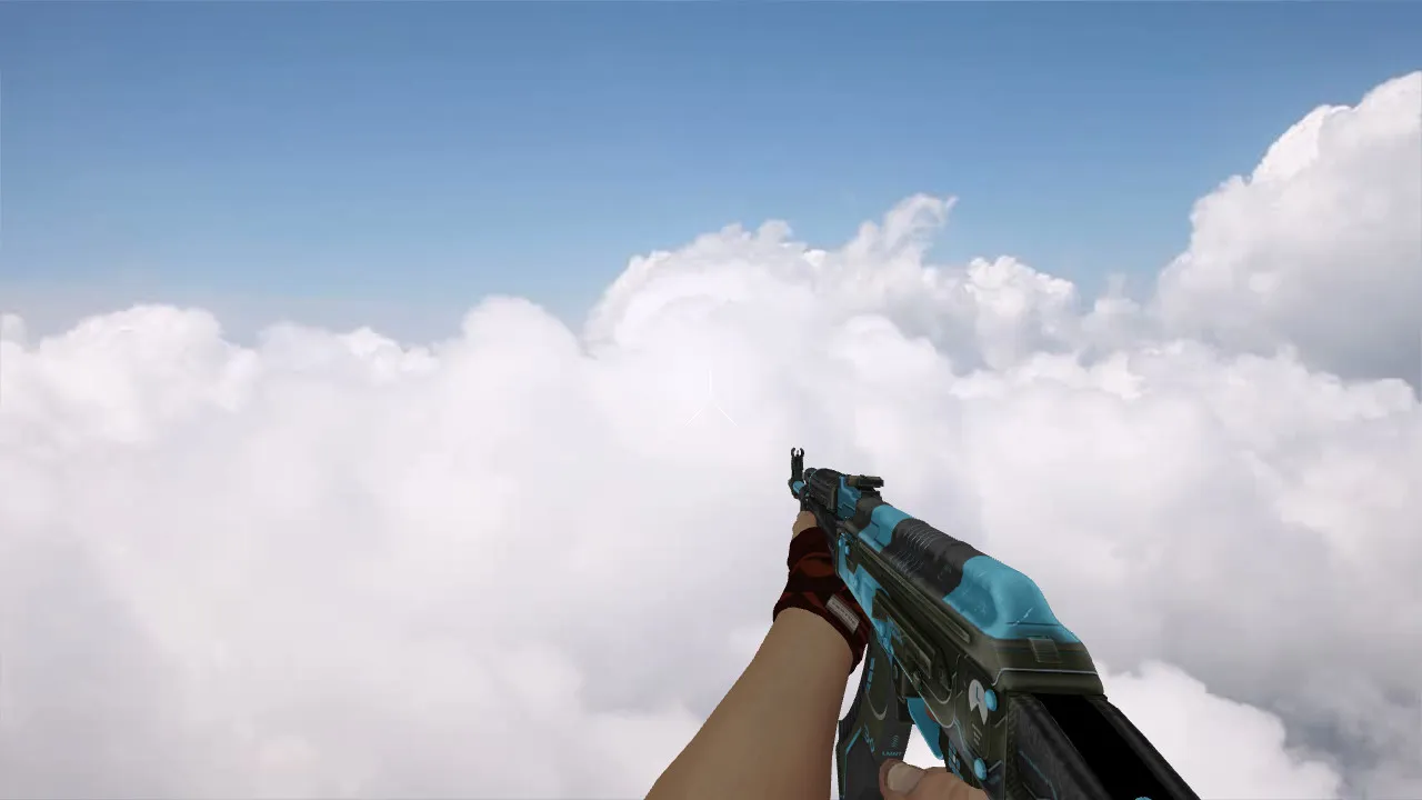 Скриншот Модель «AK-47 Luanmat Blue» для CS 1.6: Высокое качество и уникальный стиль