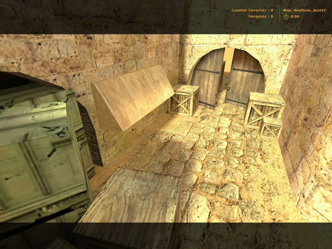 Скриншот  deathrun_dusty2 для CS 1.6: тактики, точки, .nav и оптимизация карт